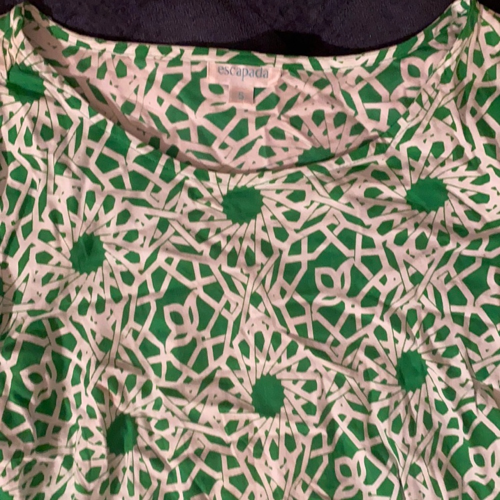 Escapada green and white Long sleeve blouse